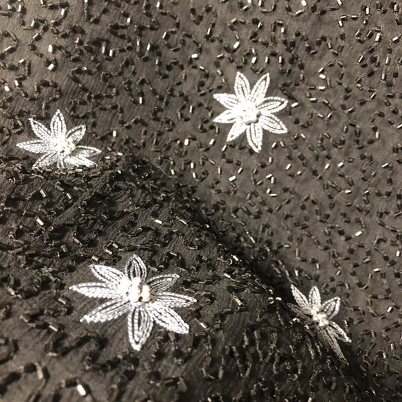 Cote D'Azur Evening vintage beaded embroidered crop top, XL - Picture 5 of 12